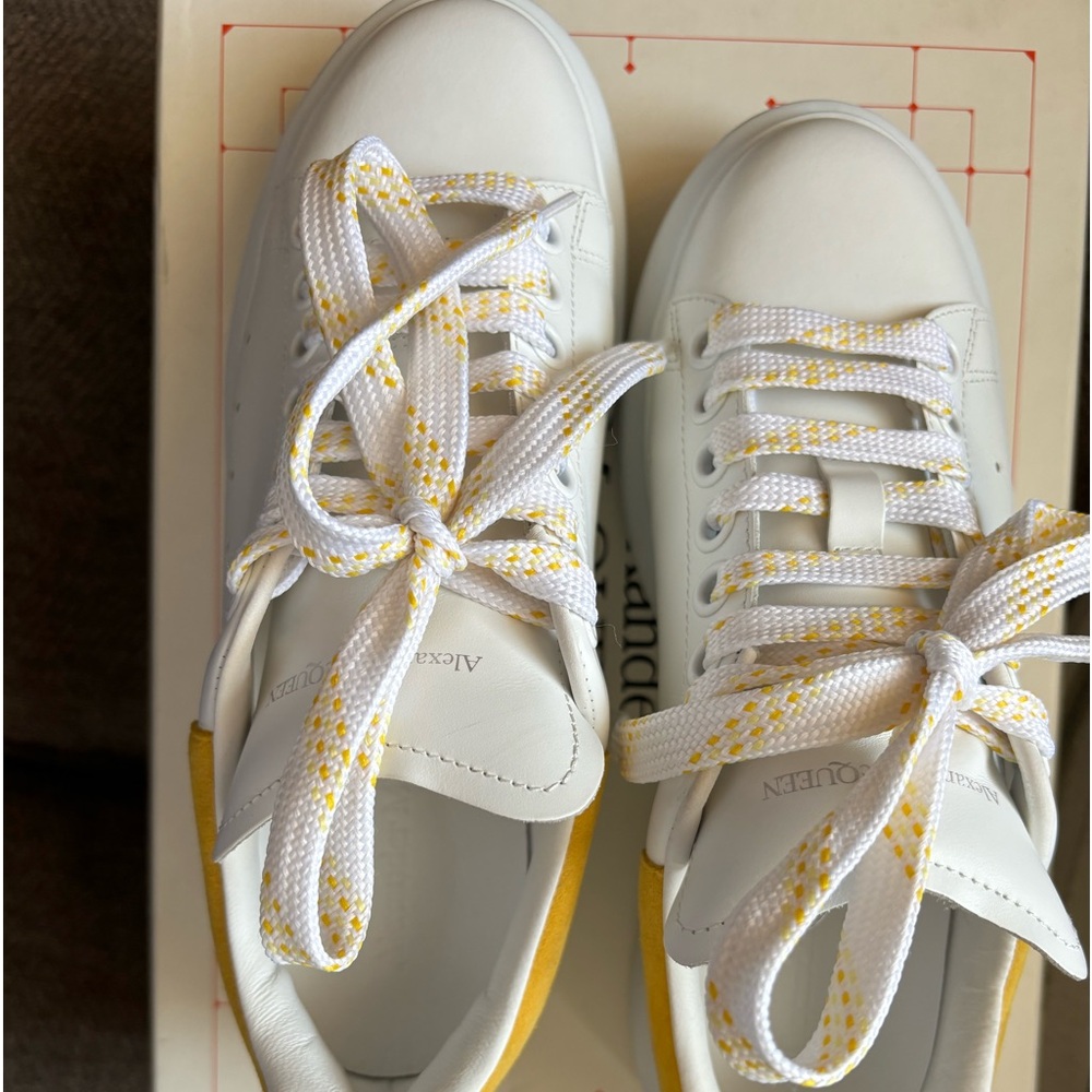Alexander McQueen White and Yellow Sneakers